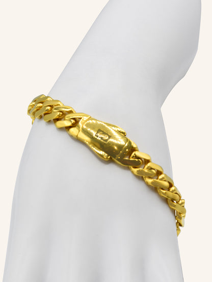 22ct Gold Hollow Curb Monaca Bracelet - Roop Darshan