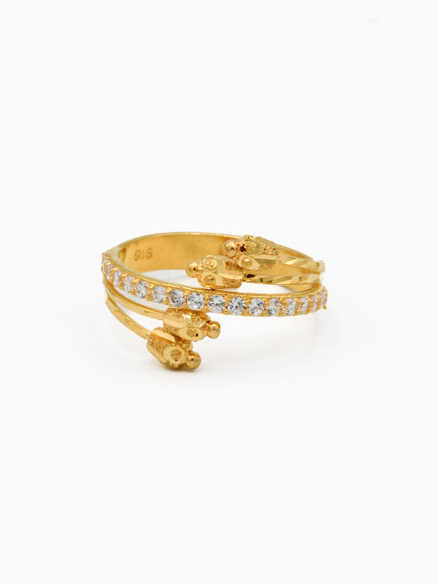 22ct Gold CZ Ladies Ring