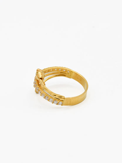 22ct Gold CZ Ladies Ring