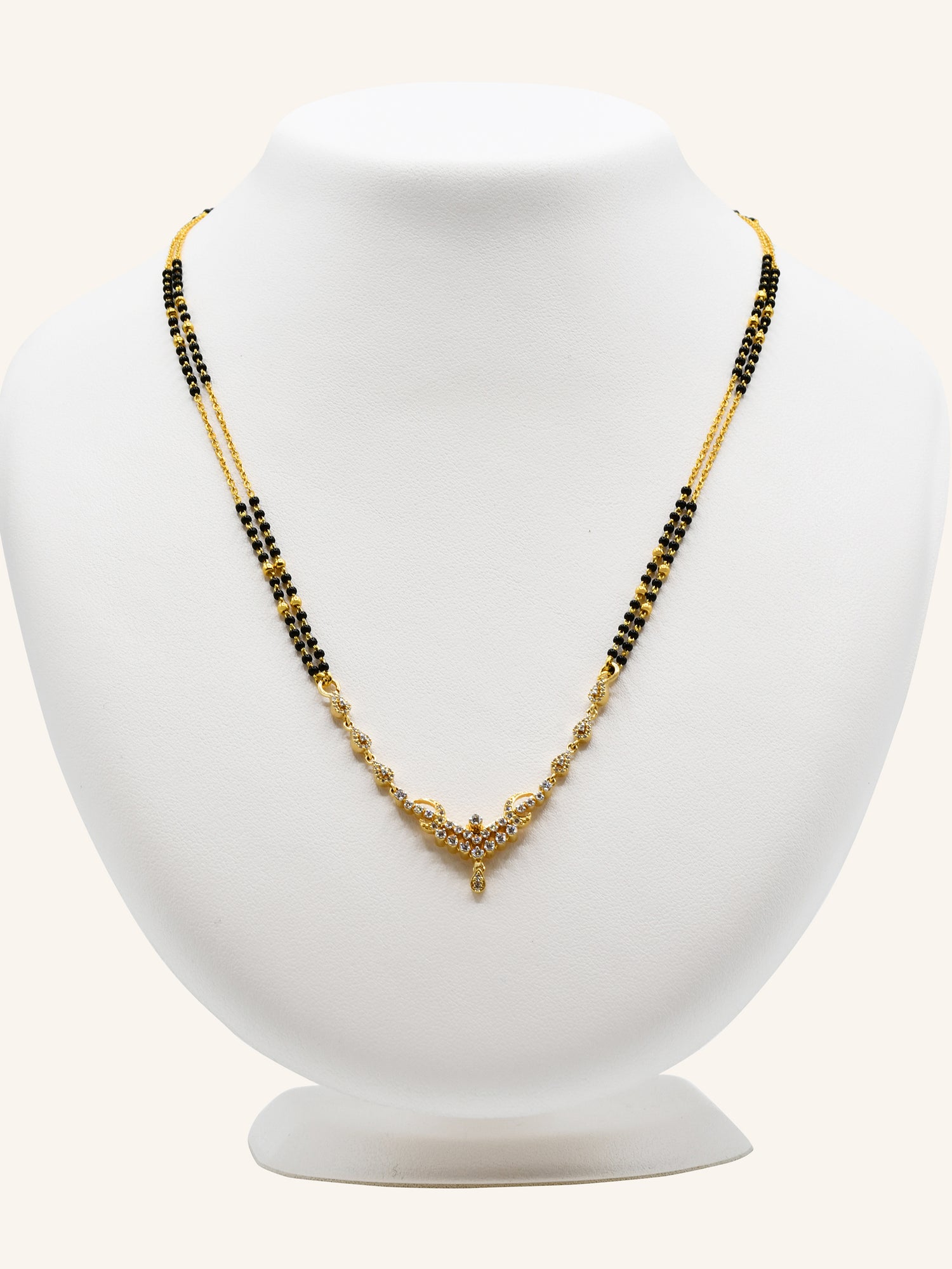 18ct Gold Diamond Mangal Sutra - Roop Darshan