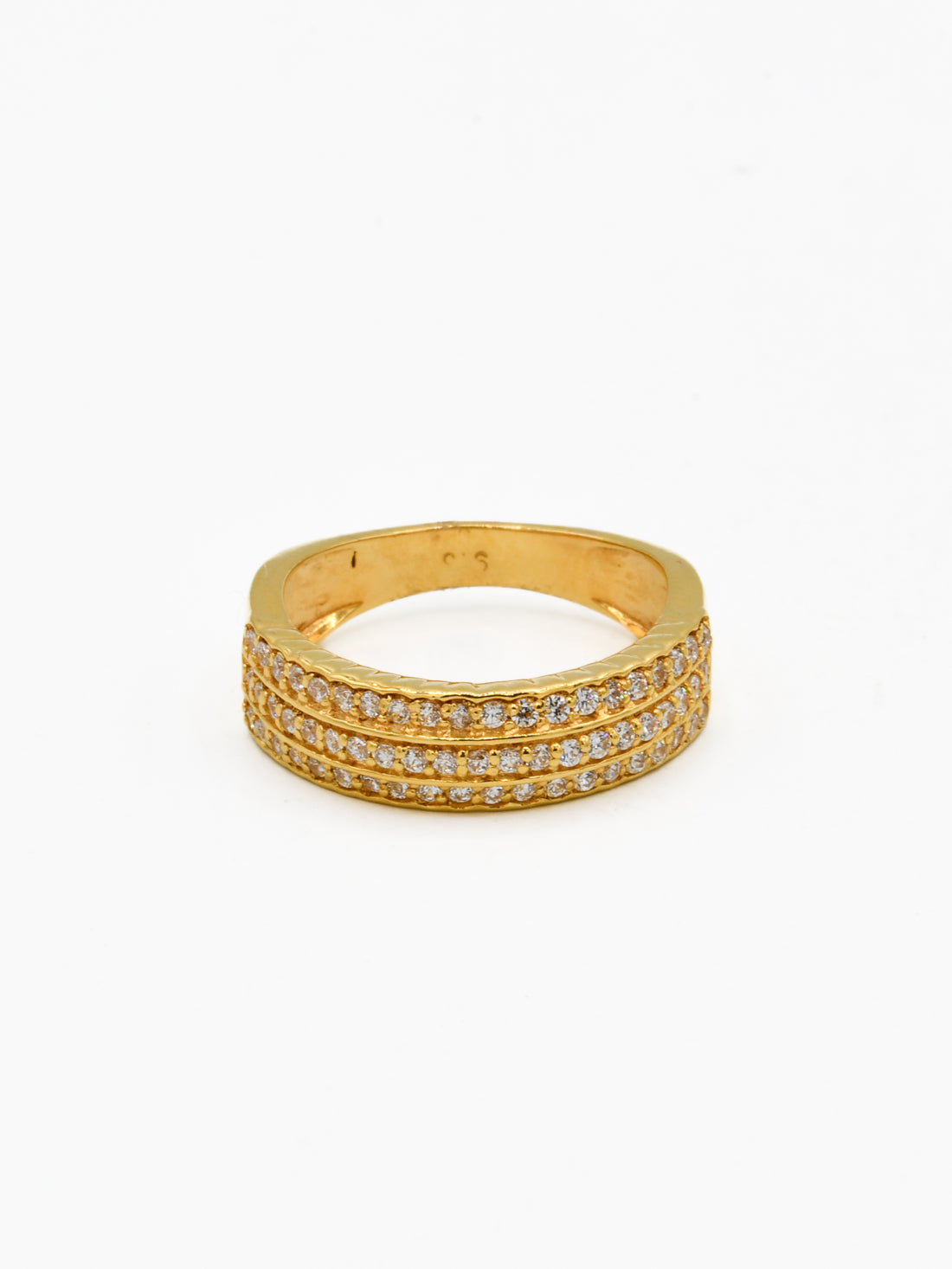 22ct Gold CZ Ladies Ring