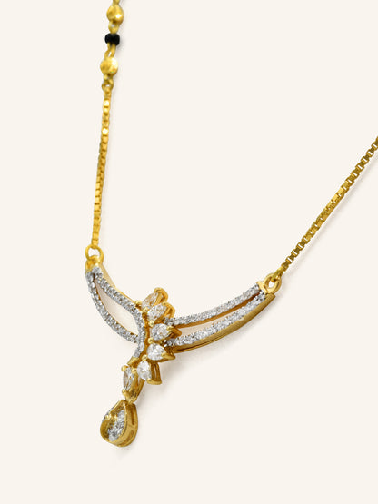 18ct Gold Diamond Mangal Sutra - Roop Darshan