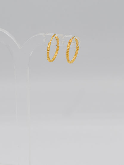 22ct Gold Hammered Bali