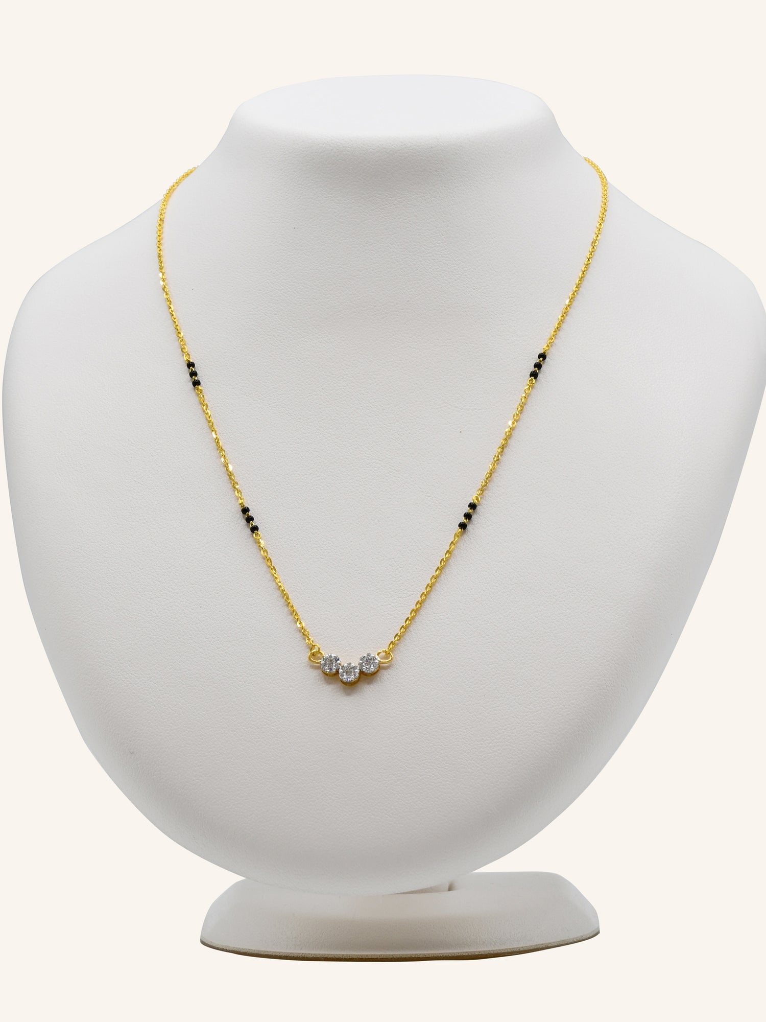18ct Gold Diamond Mangal Sutra - Roop Darshan