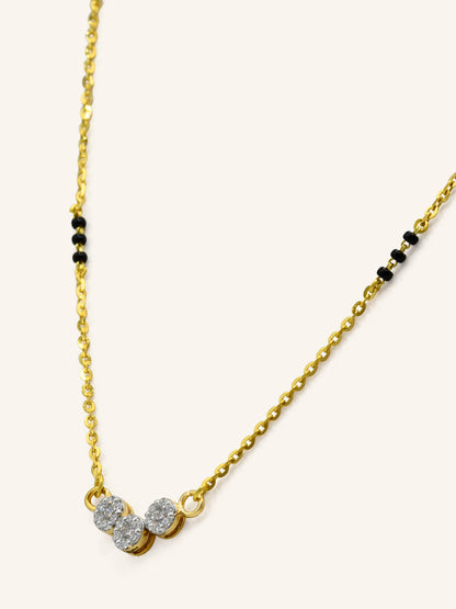 18ct Gold Diamond Mangal Sutra - Roop Darshan