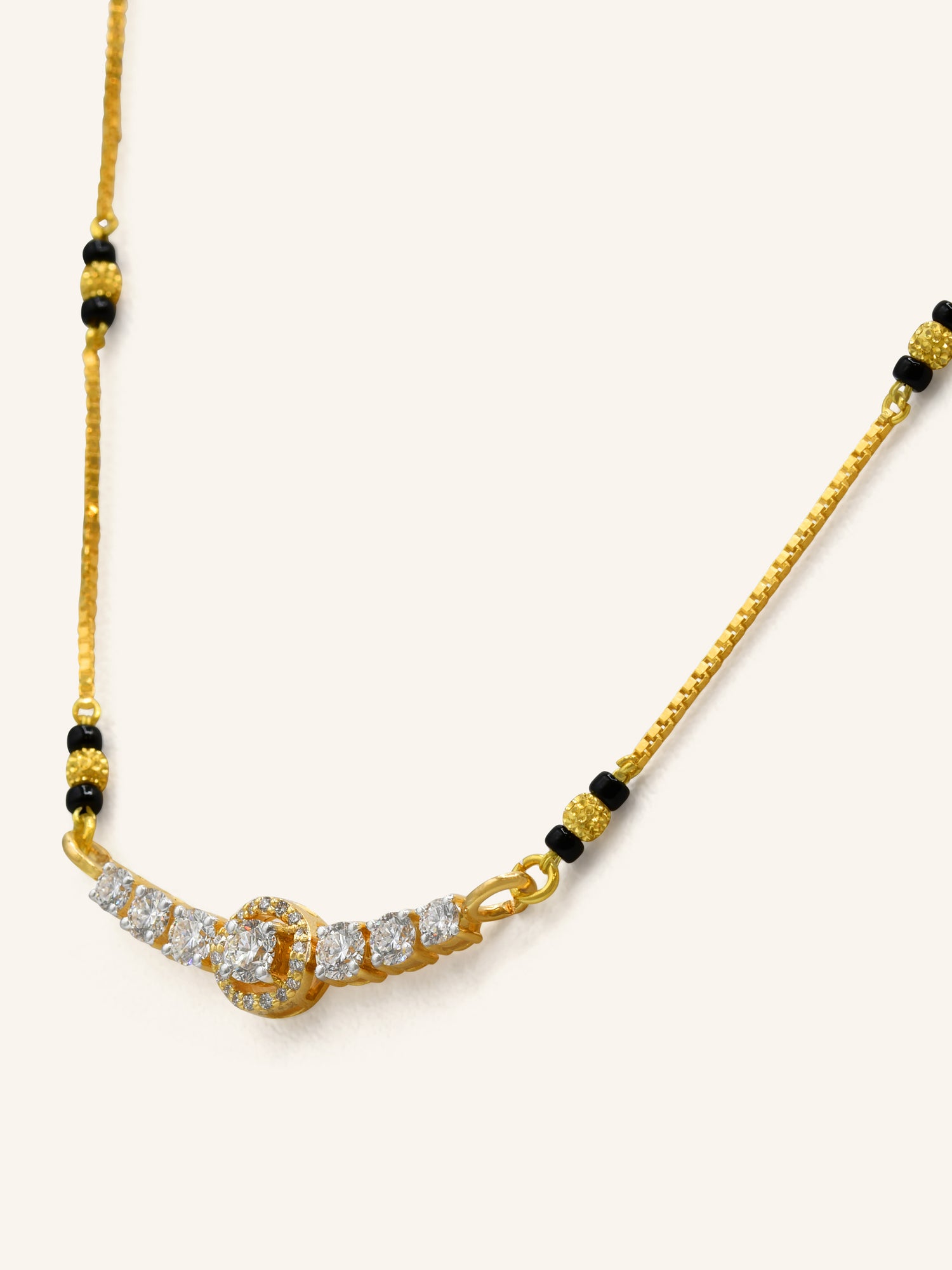 18ct Gold Diamond Mangal Sutra - Roop Darshan