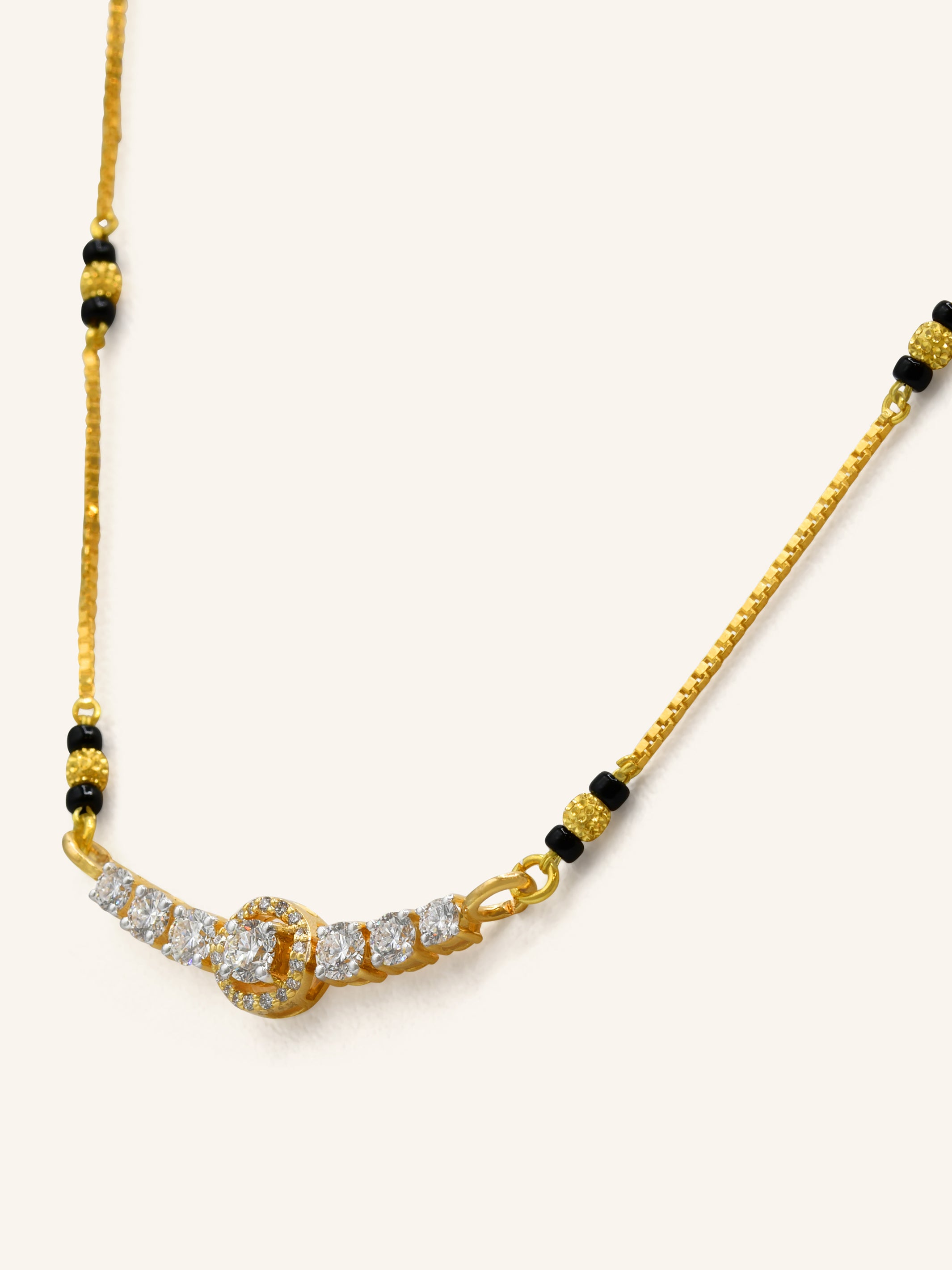 18ct Gold Diamond Mangal Sutra - Roop Darshan