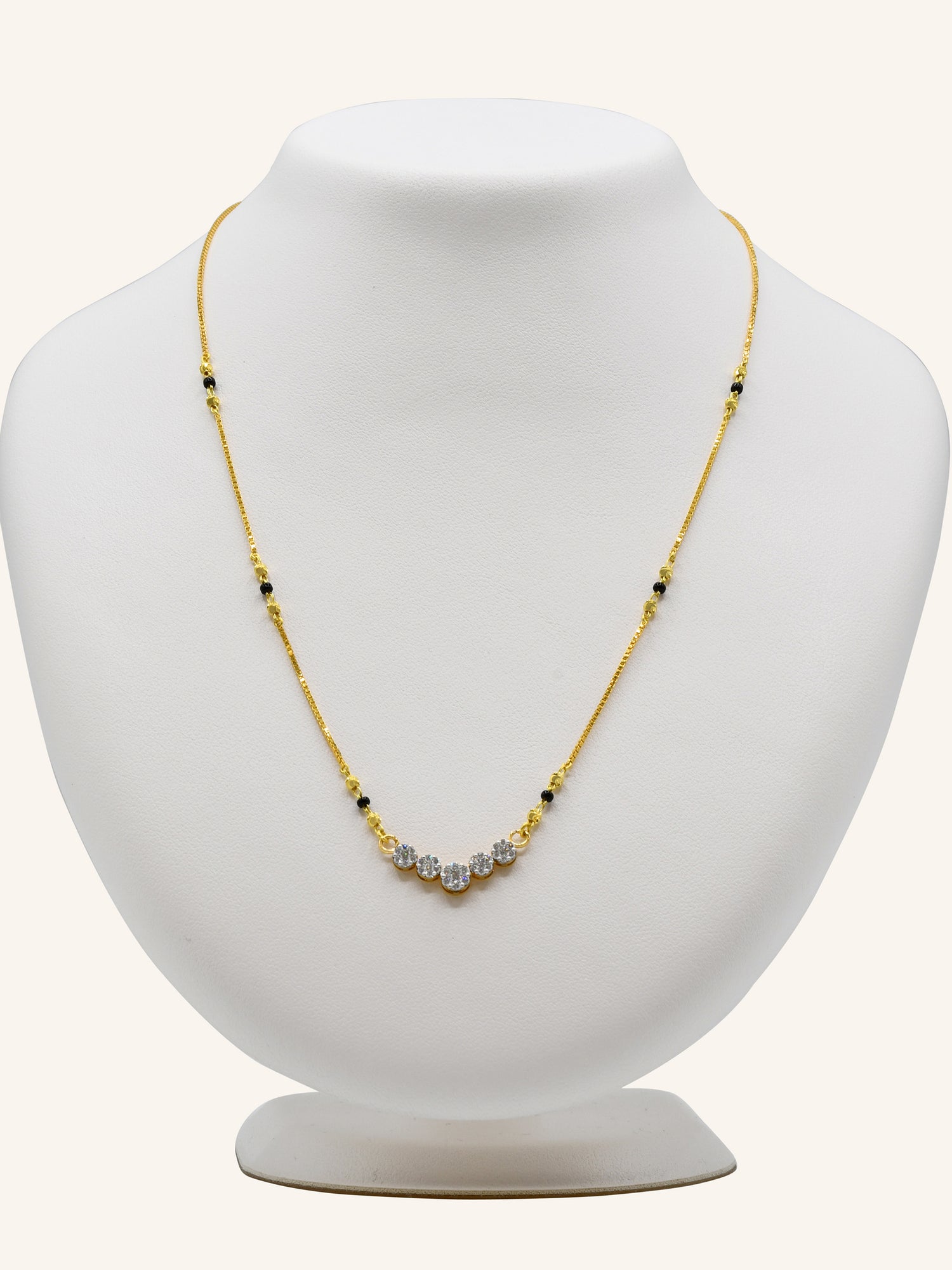 18ct Gold Diamond Mangal Sutra - Roop Darshan