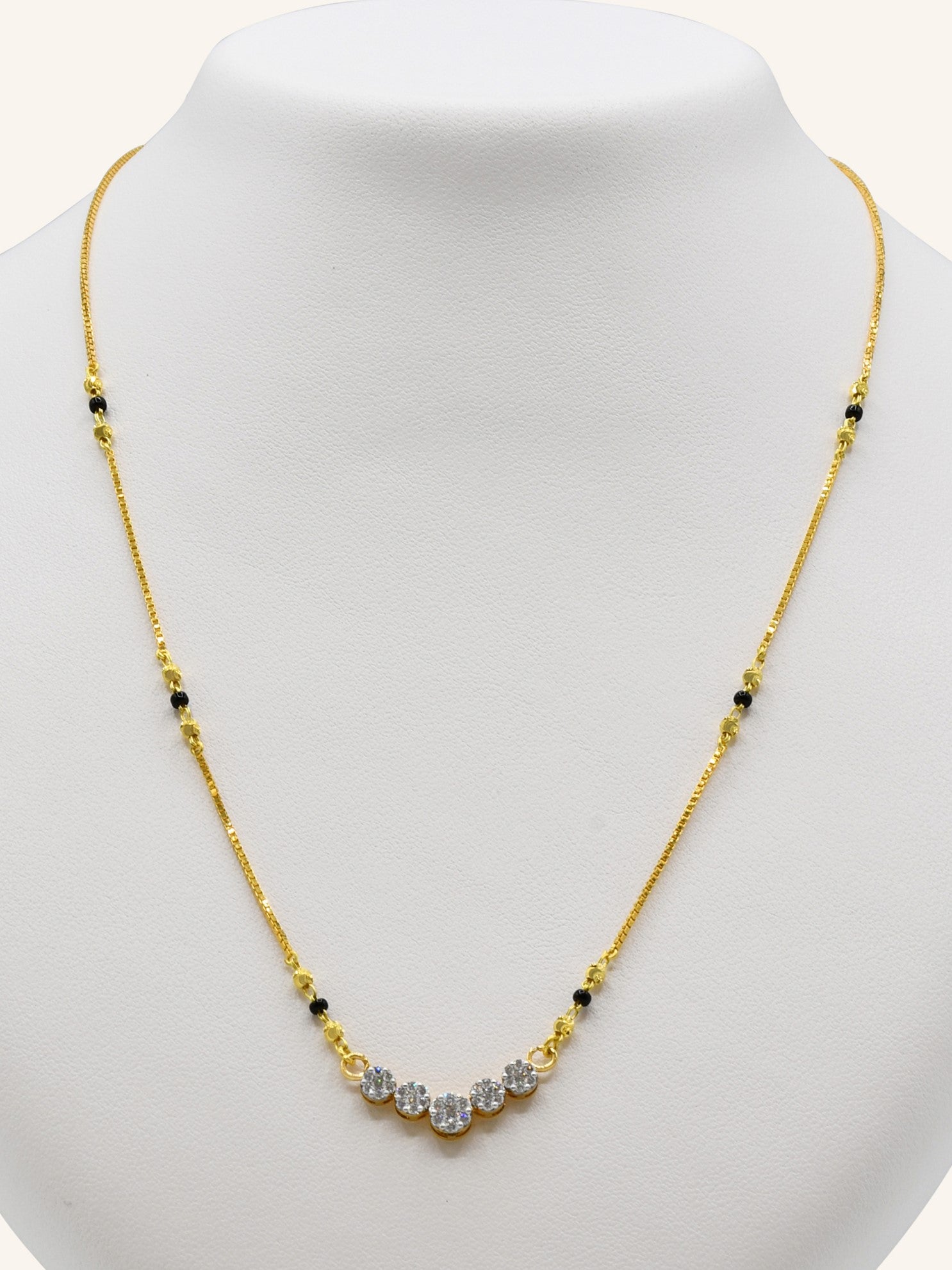 18ct Gold Diamond Mangal Sutra - Roop Darshan