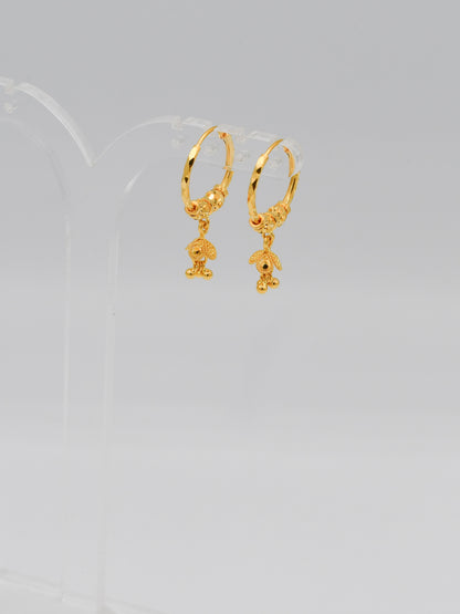 22ct Gold Ball Bali with Hanging