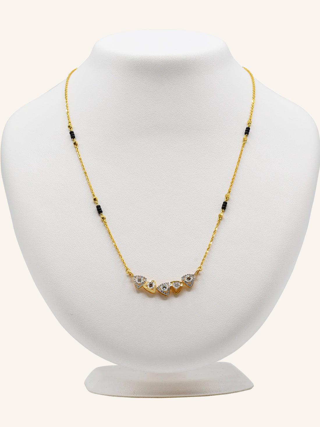 18ct Gold Diamond Mangal Sutra - Roop Darshan