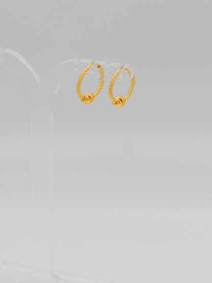 22ct Gold Hammered Ball Bali