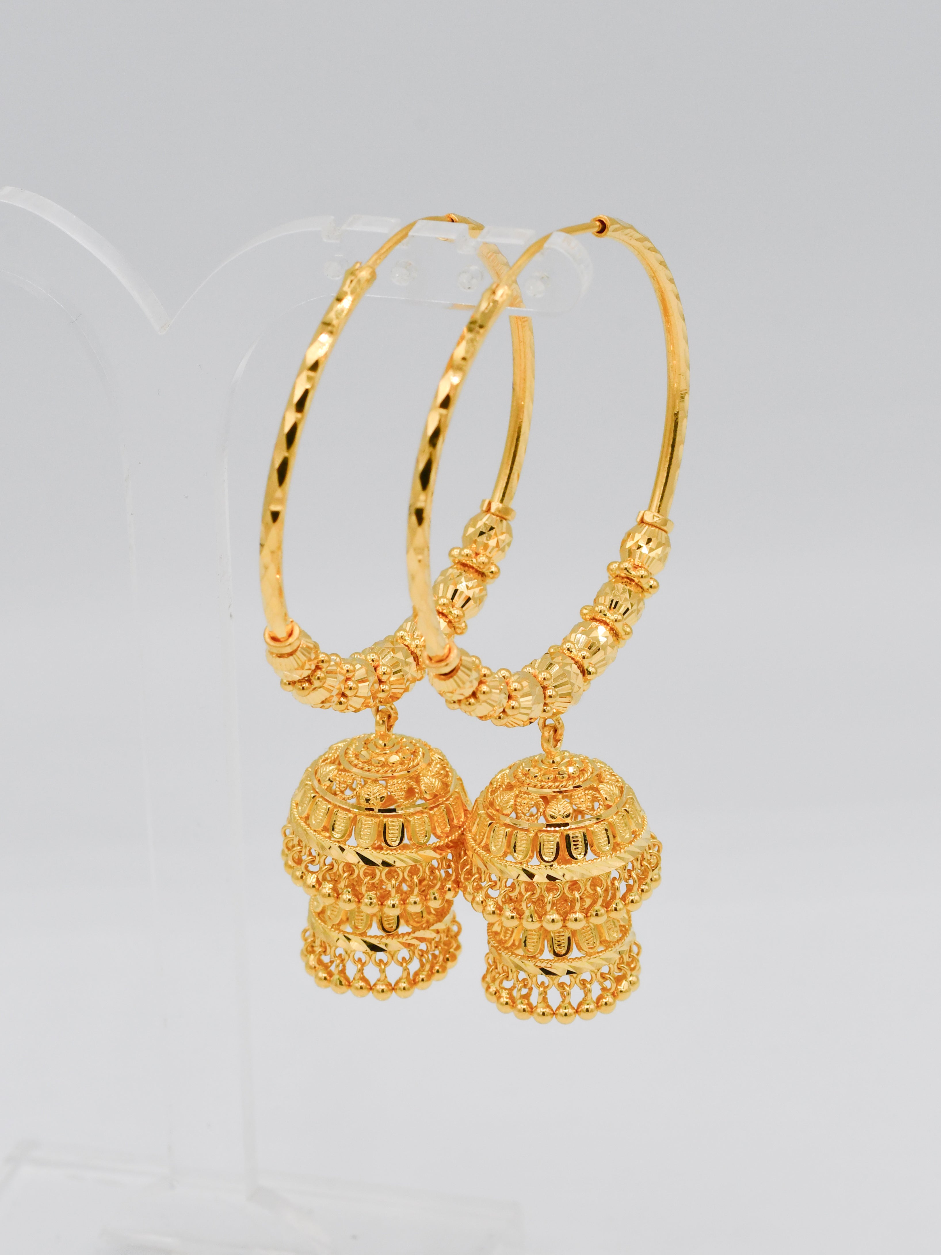 22ct Gold Ball Jhumki Bali