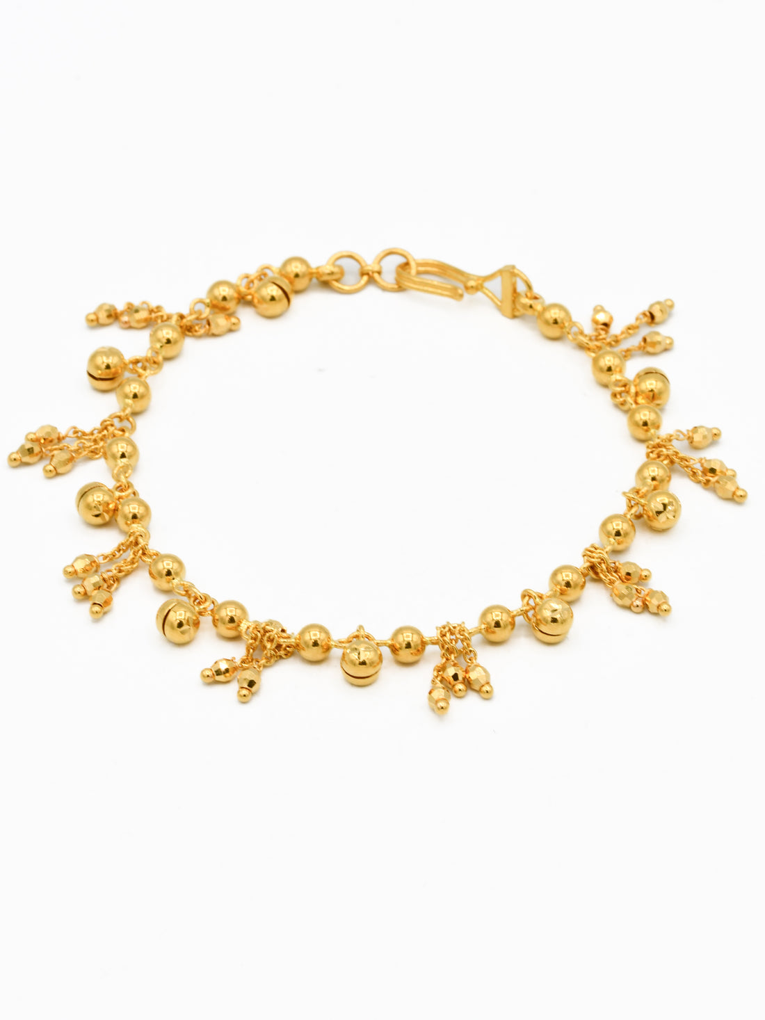 22ct Gold Ball Charms Ladies Bracelet - Roop Darshan