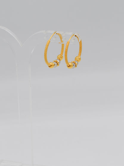 22ct Gold Two Tone Ball Bali