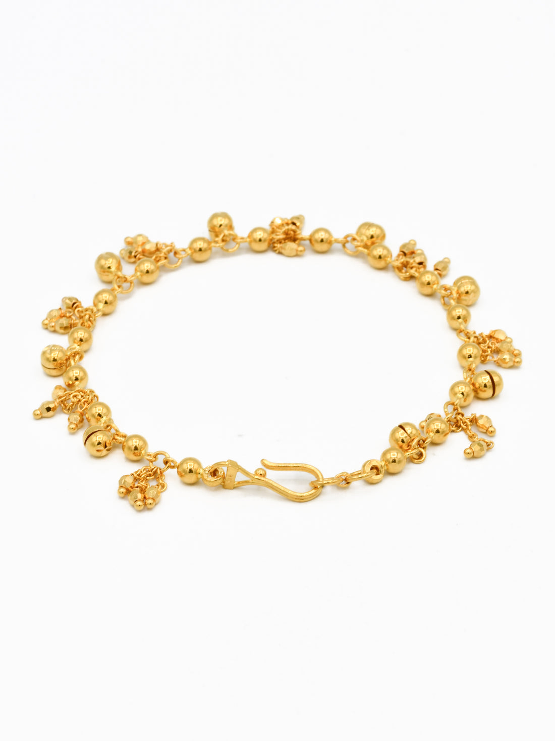 22ct Gold Ball Charms Ladies Bracelet - Roop Darshan