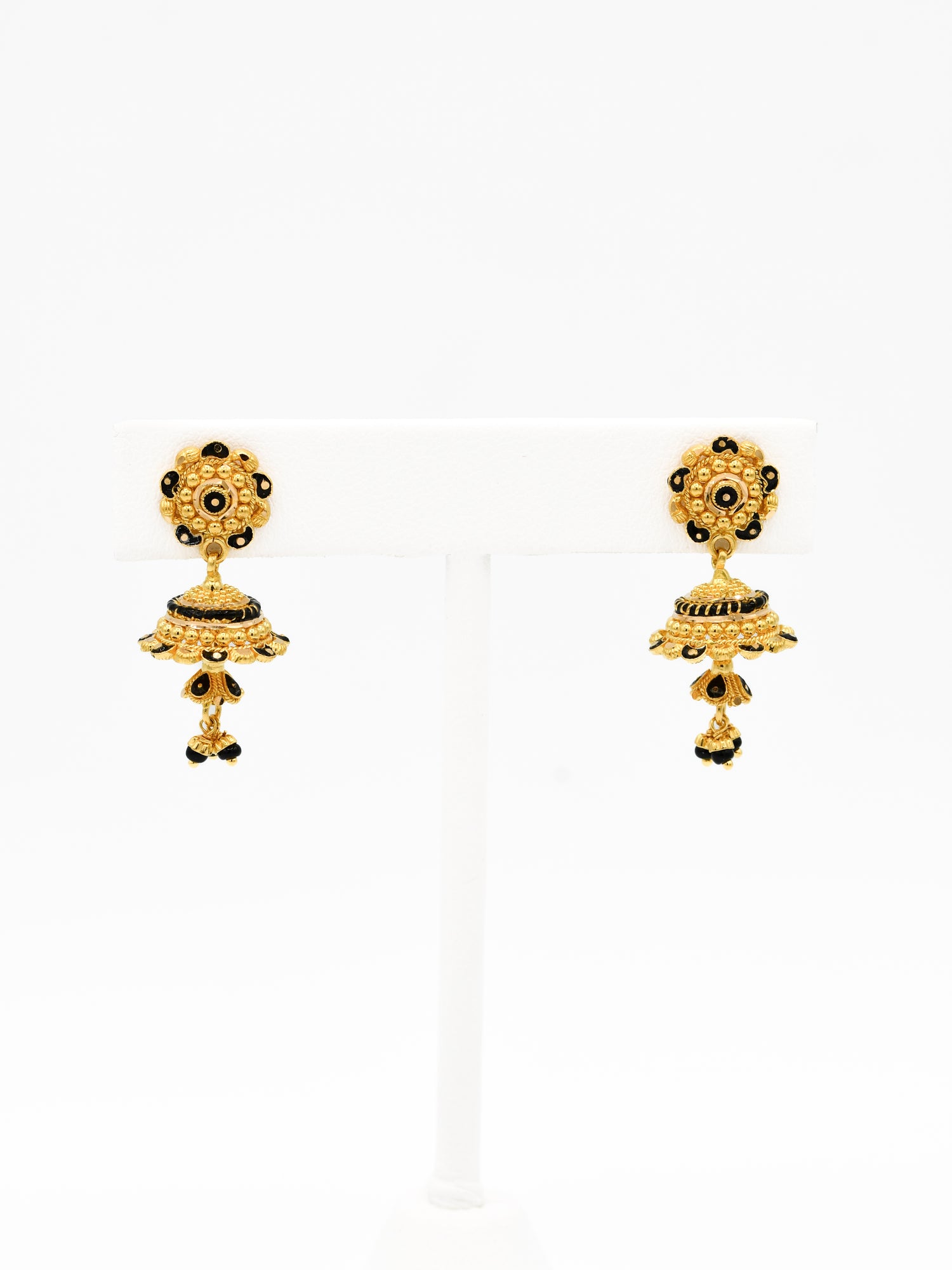 22ct Gold Mina Jhumki Earrings