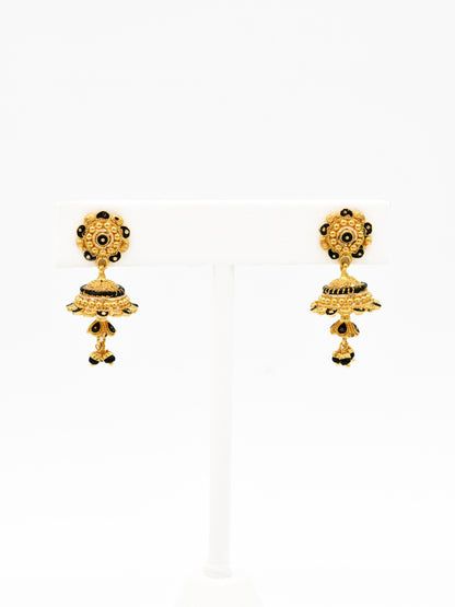 22ct Gold Mina Jhumki Earrings