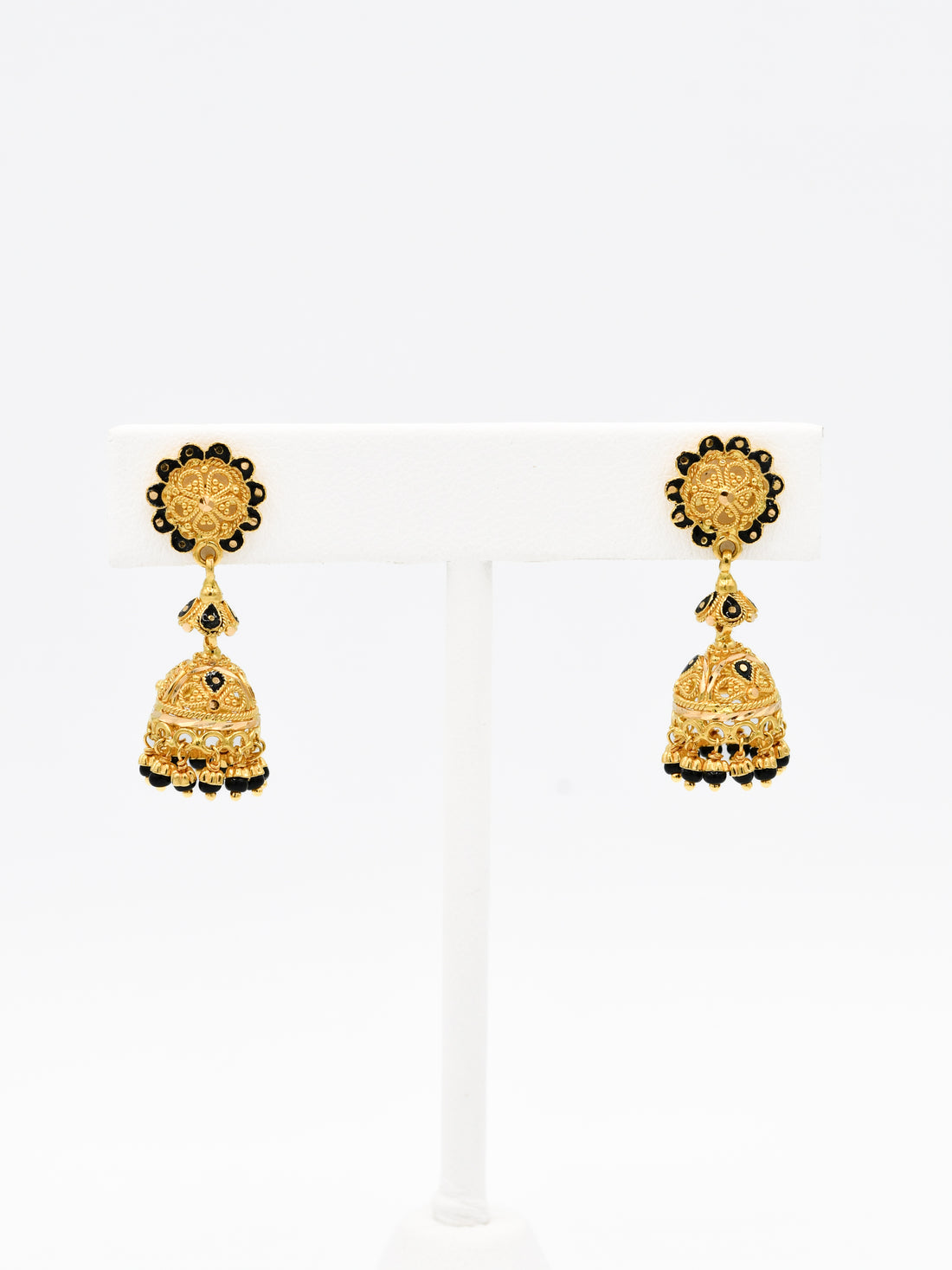 22ct Gold Minakari Jhumki Earrings