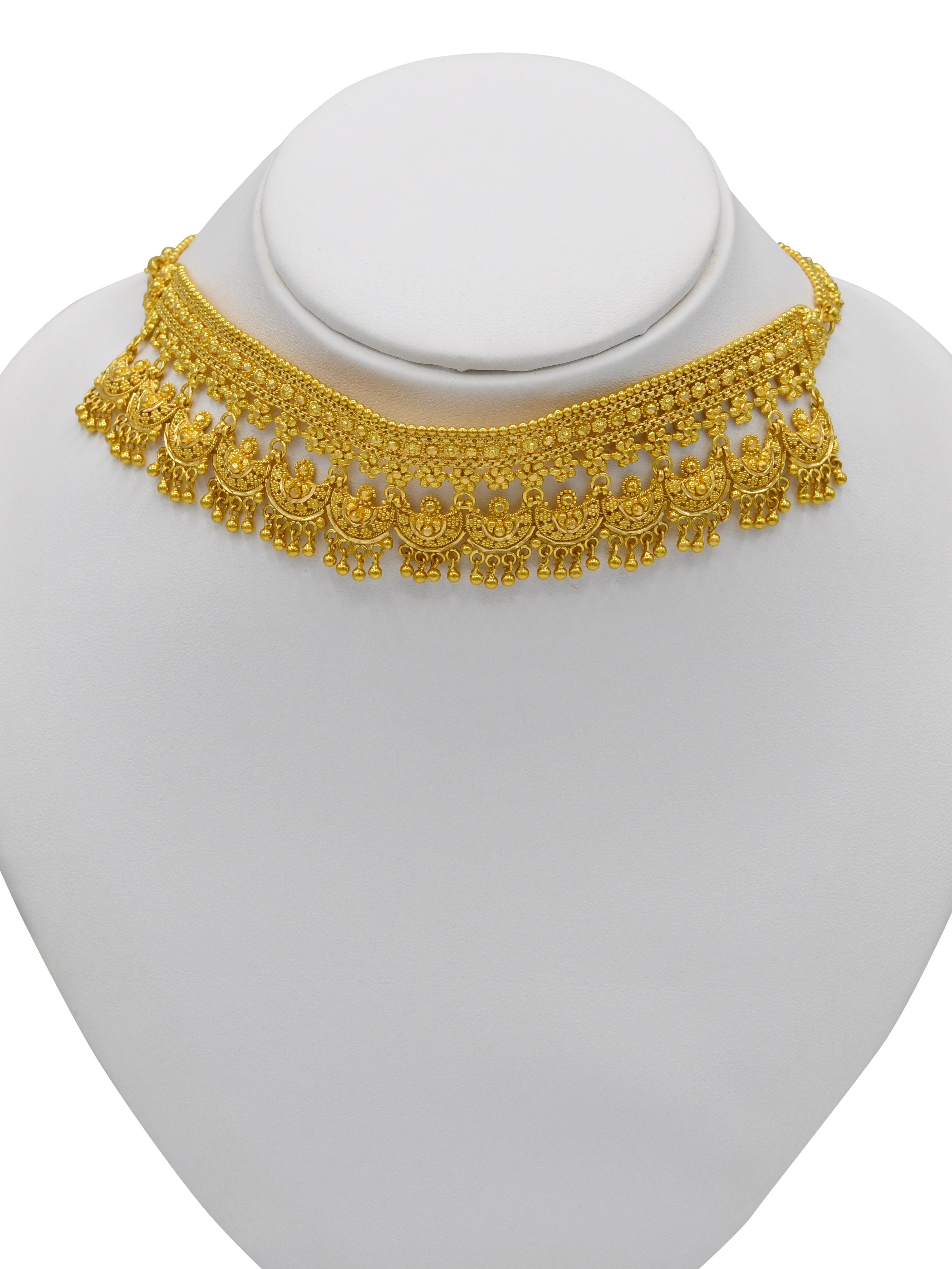 22ct Gold Choker Necklace Set