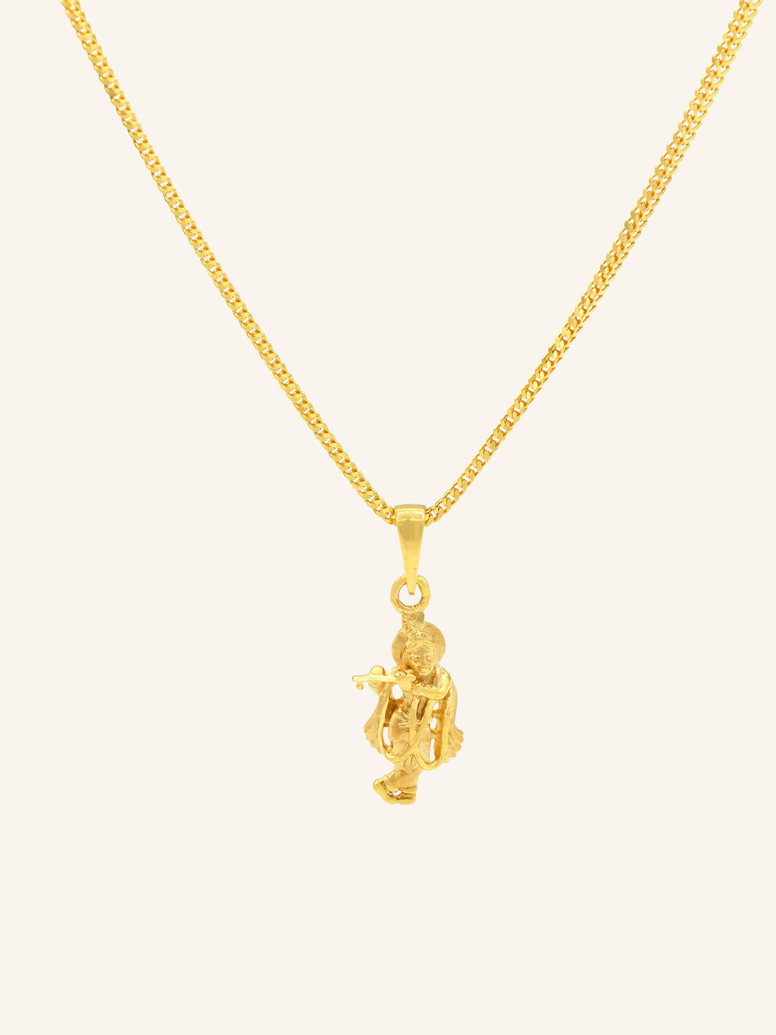 22ct Gold Krishna Pendant 2.22 GMS - Roop Darshan
