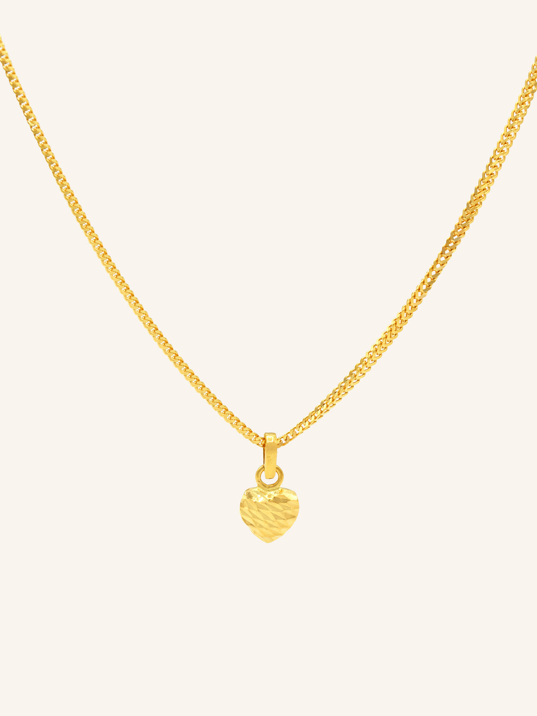 22ct Gold Heart Pendant 0.78 GMS - Roop Darshan