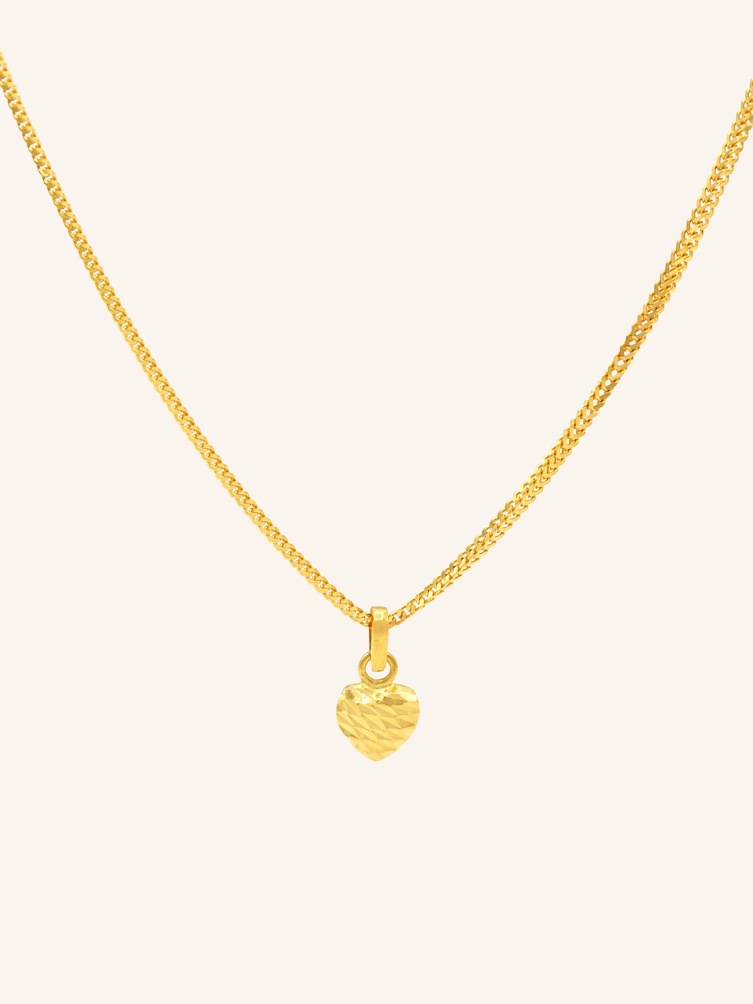 22ct Gold Heart Pendant 0.78 GMS - Roop Darshan