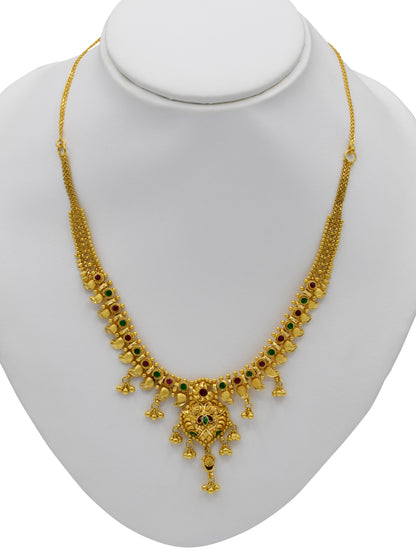 22ct Gold Minakari Necklace Set