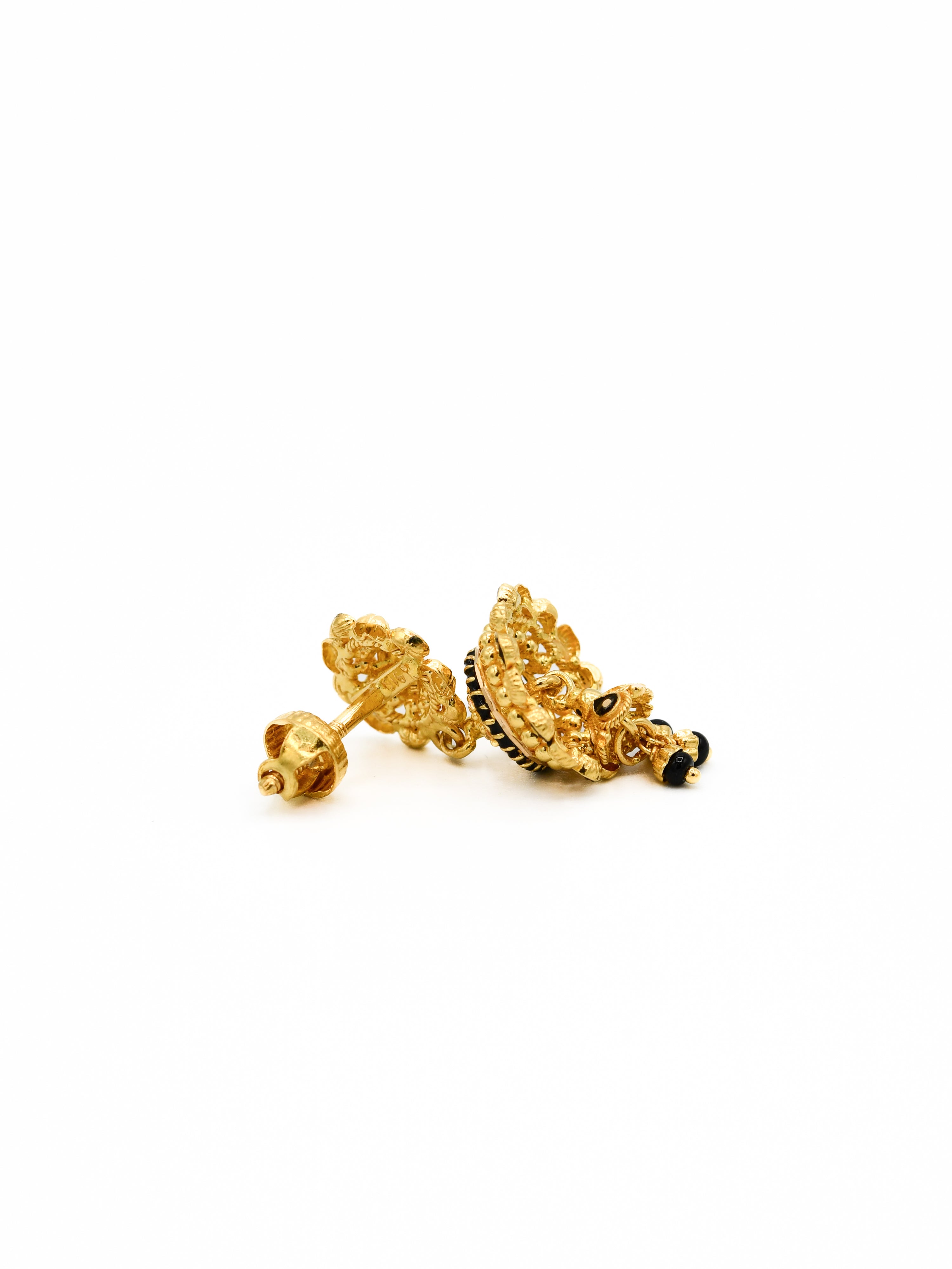 22ct Gold Mina Jhumki Earrings - Roop Darshan