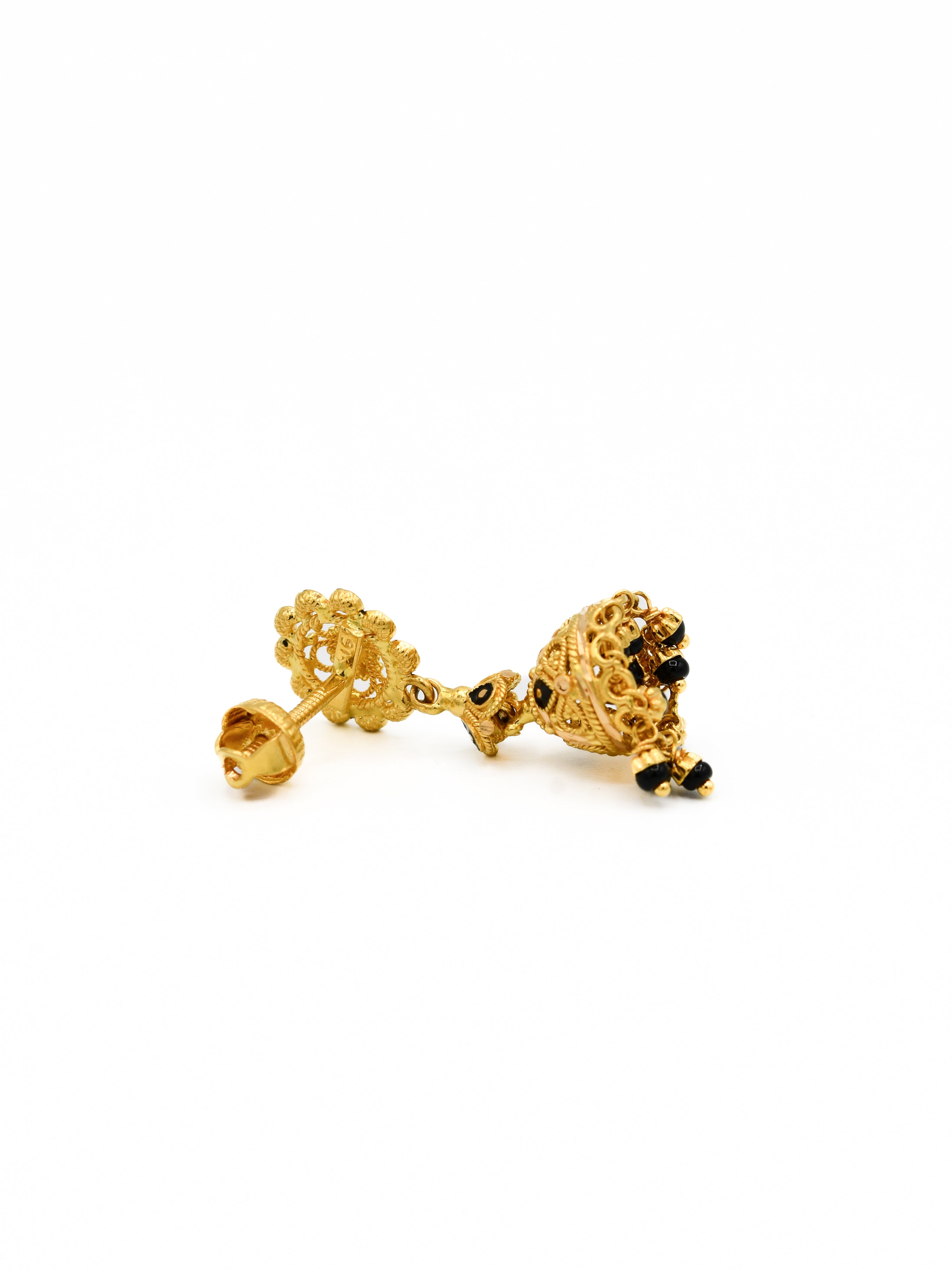 22ct Gold Minakari Jhumki Earrings - Roop Darshan