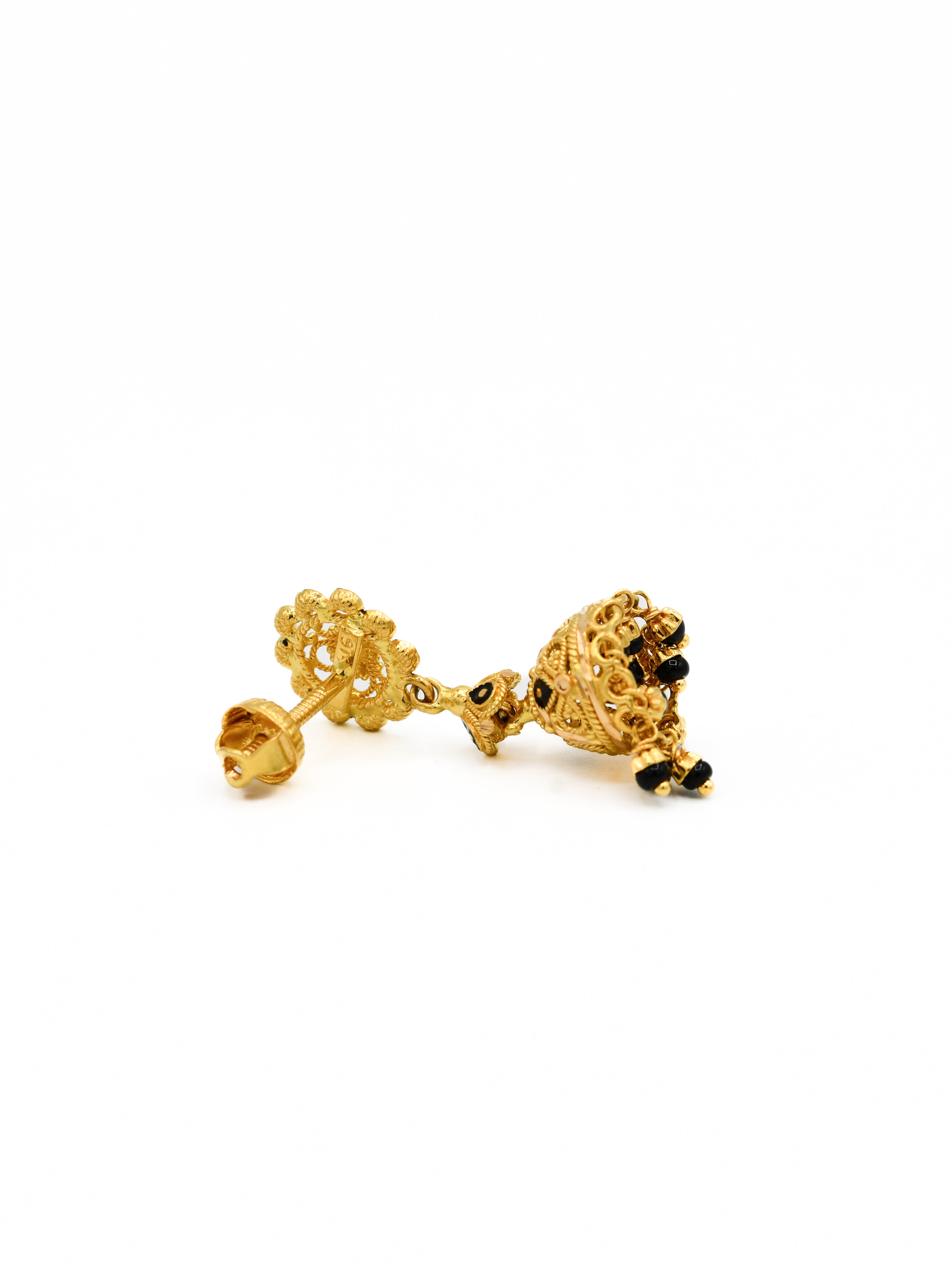 22ct Gold Minakari Jhumki Earrings