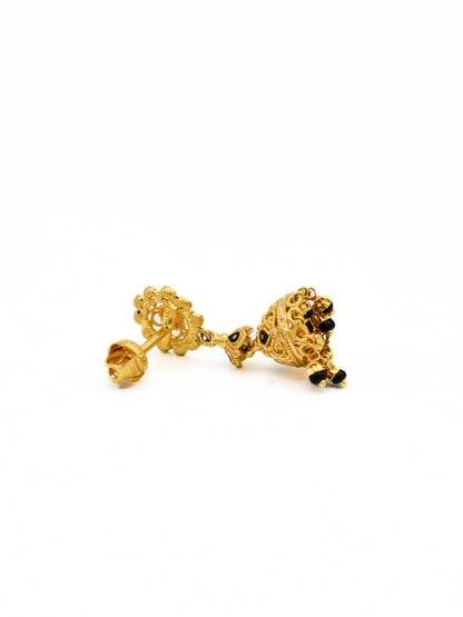 22ct Gold Minakari Jhumki Earrings