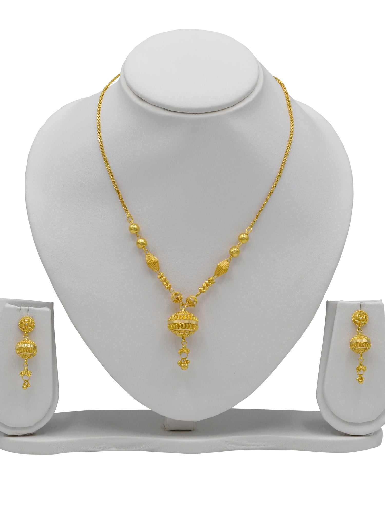 22ct Gold Ball Necklace Set