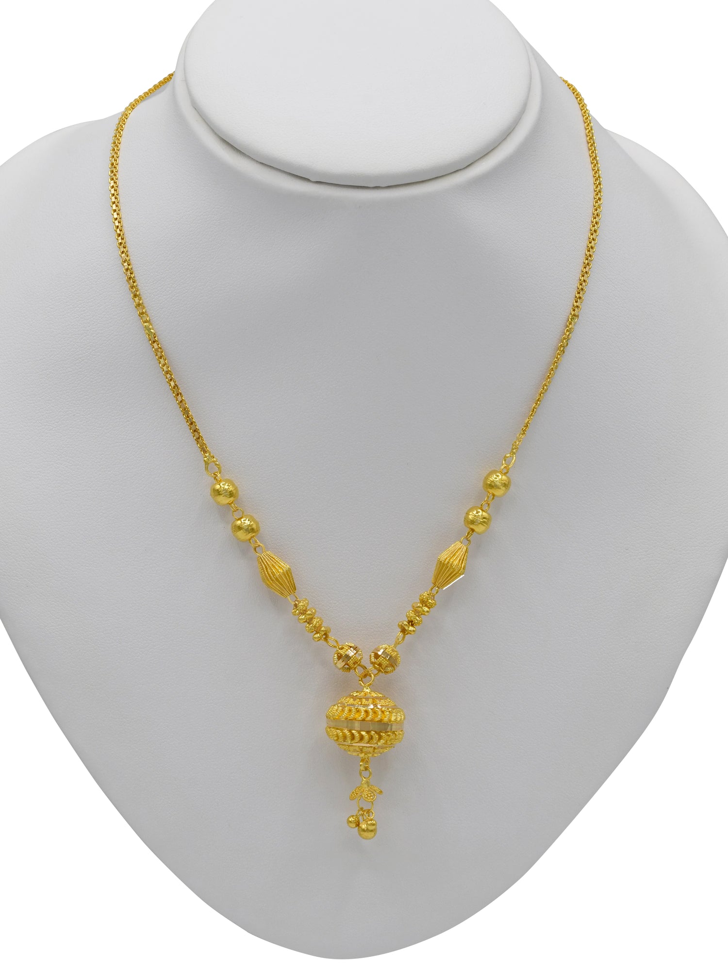 22ct Gold Ball Necklace Set