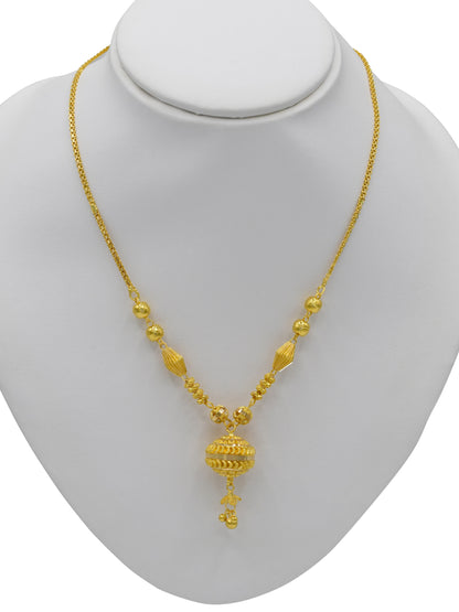 22ct Gold Ball Necklace Set