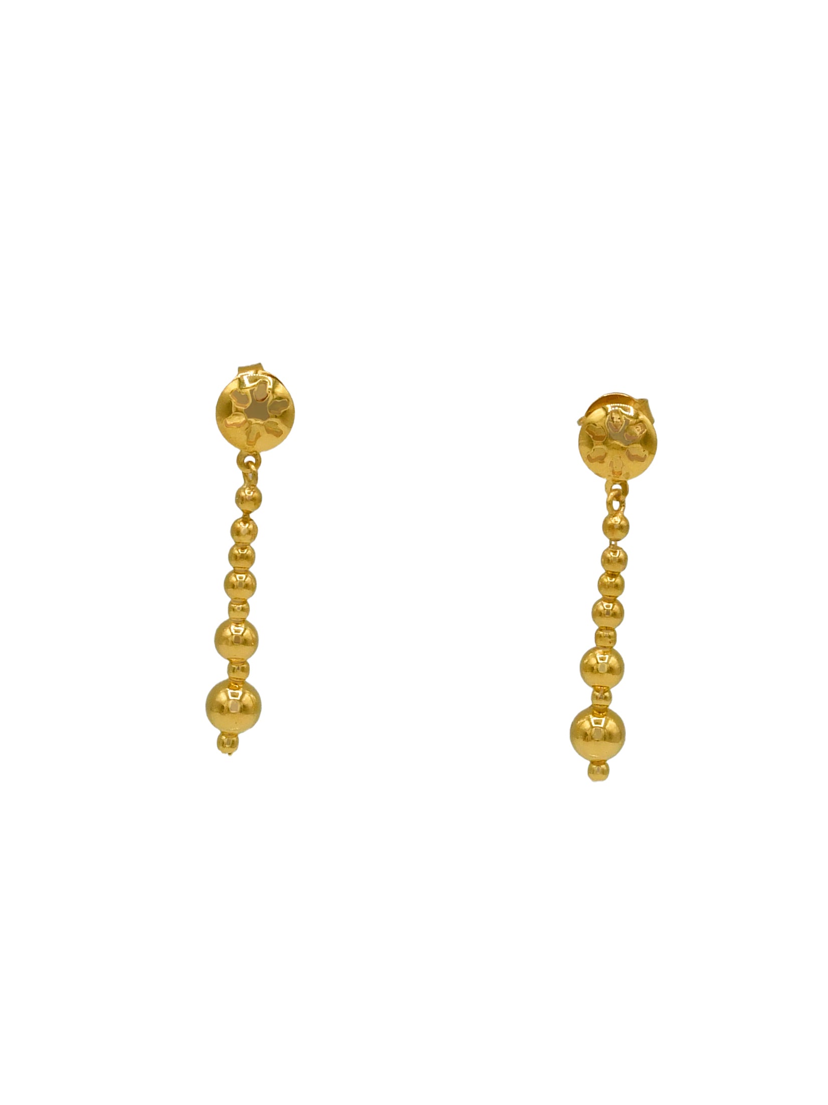 22ct Gold Ball Necklace Set - Roop Darshan