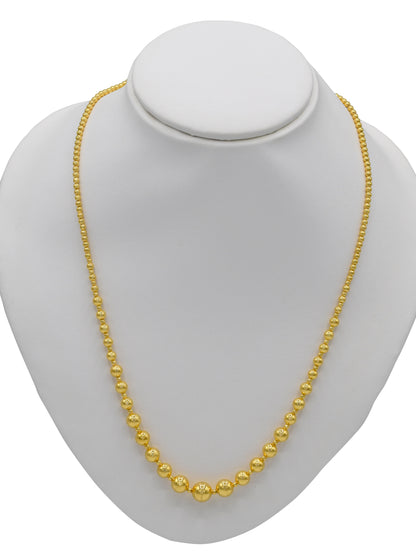 22ct Gold Ball Necklace Set