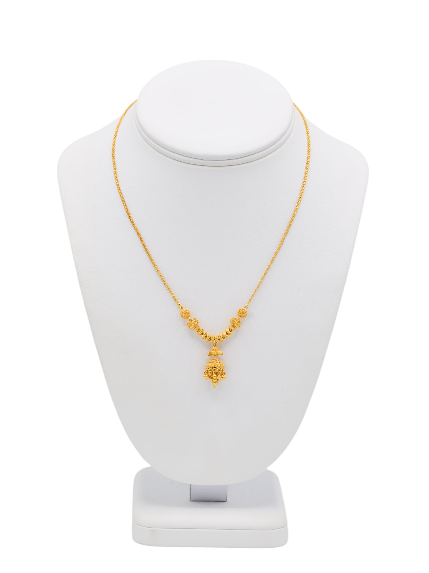 22ct Gold Jhumki Necklace Set