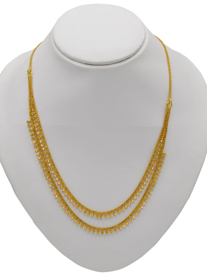 22ct Gold 2 Row Necklace Set