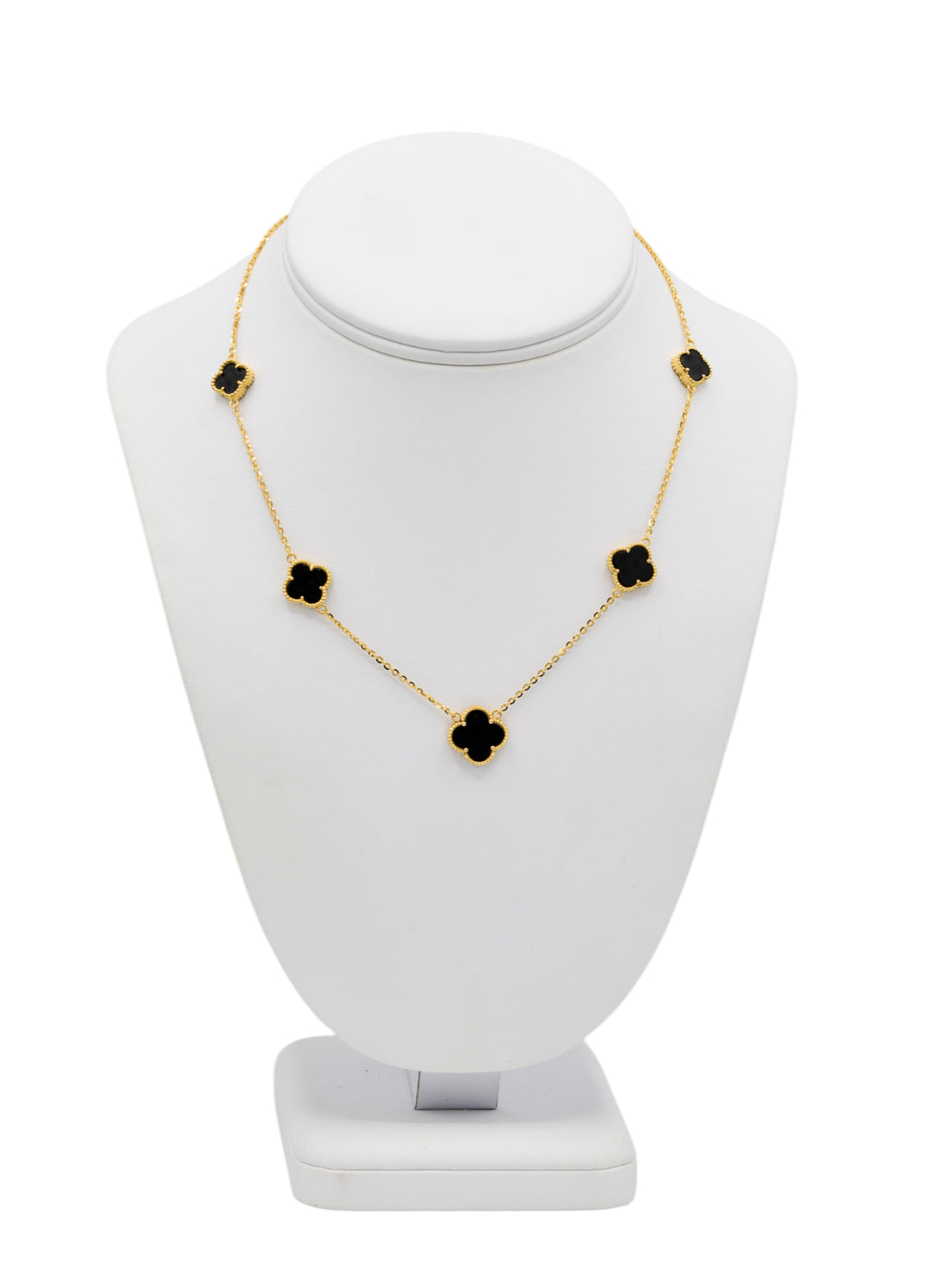 22ct Gold Black Flower Necklace Set