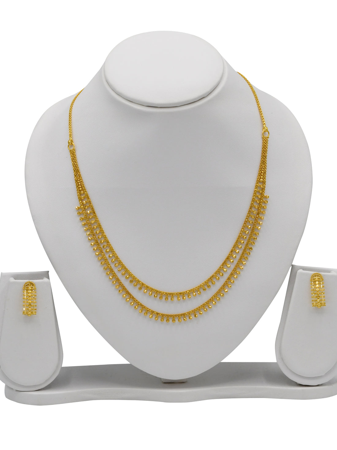 22ct Gold 2 Row Necklace Set