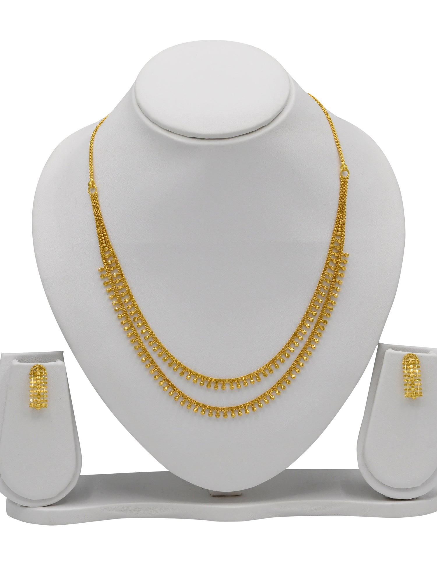 22ct Gold 2 Row Necklace Set