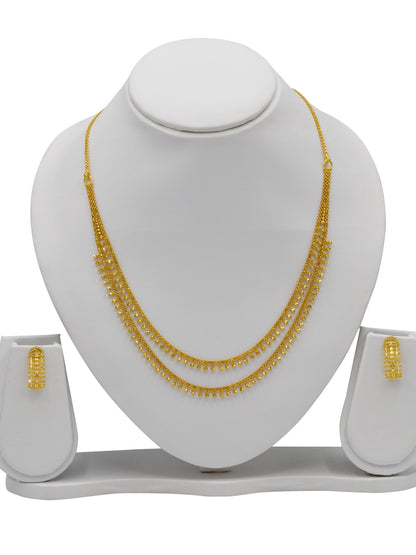 22ct Gold 2 Row Necklace Set