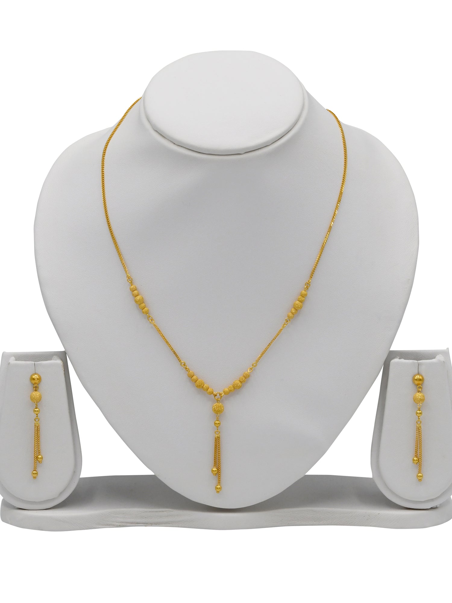 22ct Gold Ball Necklace Set