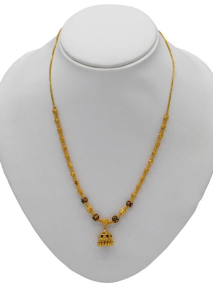 22ct Gold Minakari Jhumki Necklace Set