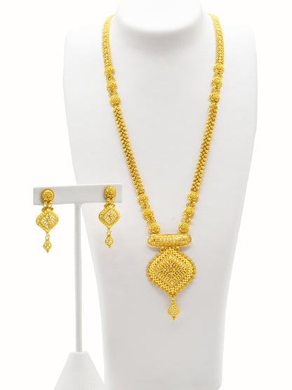 22ct Gold Necklace Set 38.85 GMS - Roop Darshan