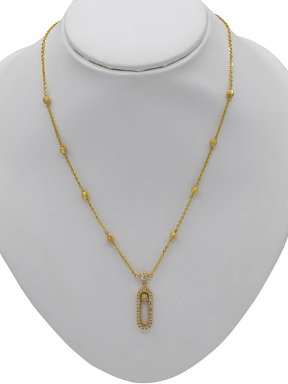 22ct Gold CZ Necklace Set