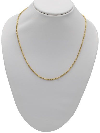 18ct Gold Hollow Rope Chain