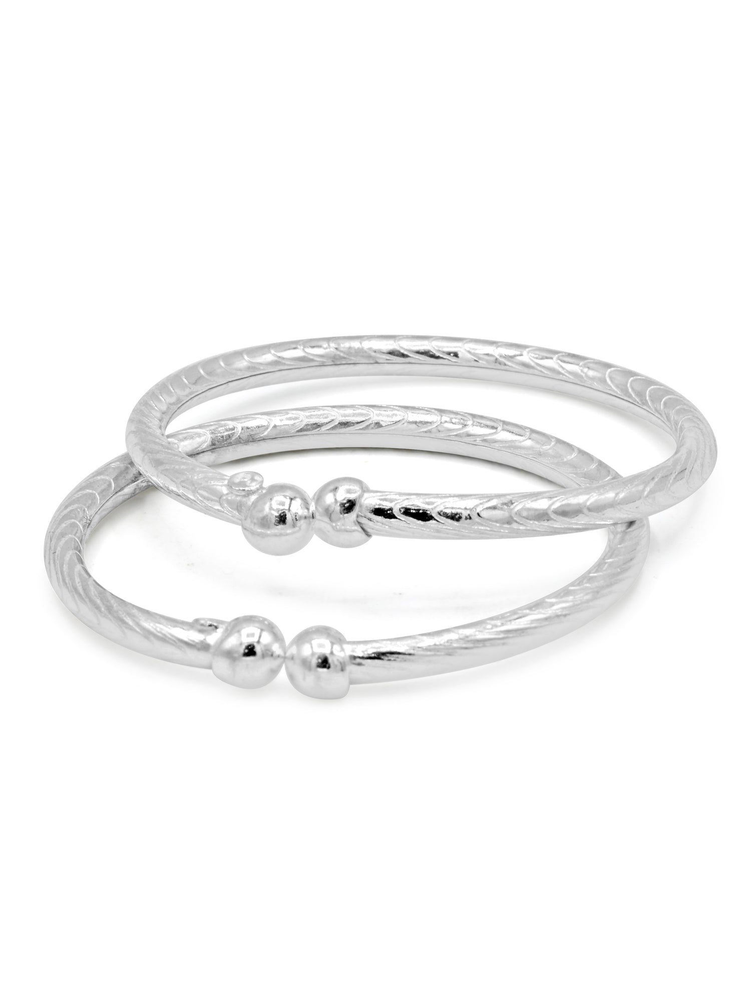 Silver Pair Baby Bangle Roop Darshan