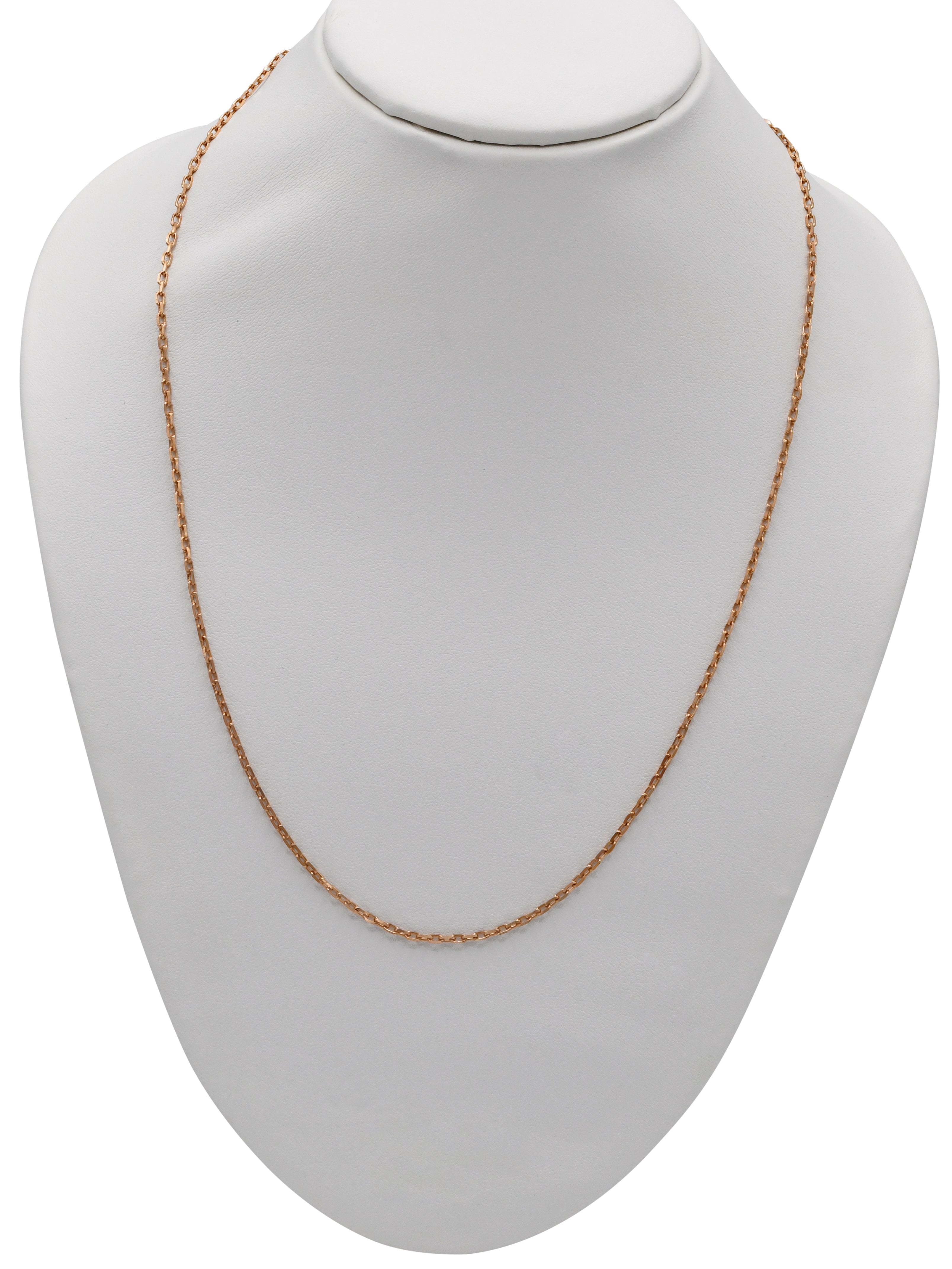18ct Rose Gold Rope Chain – Roop Darshan